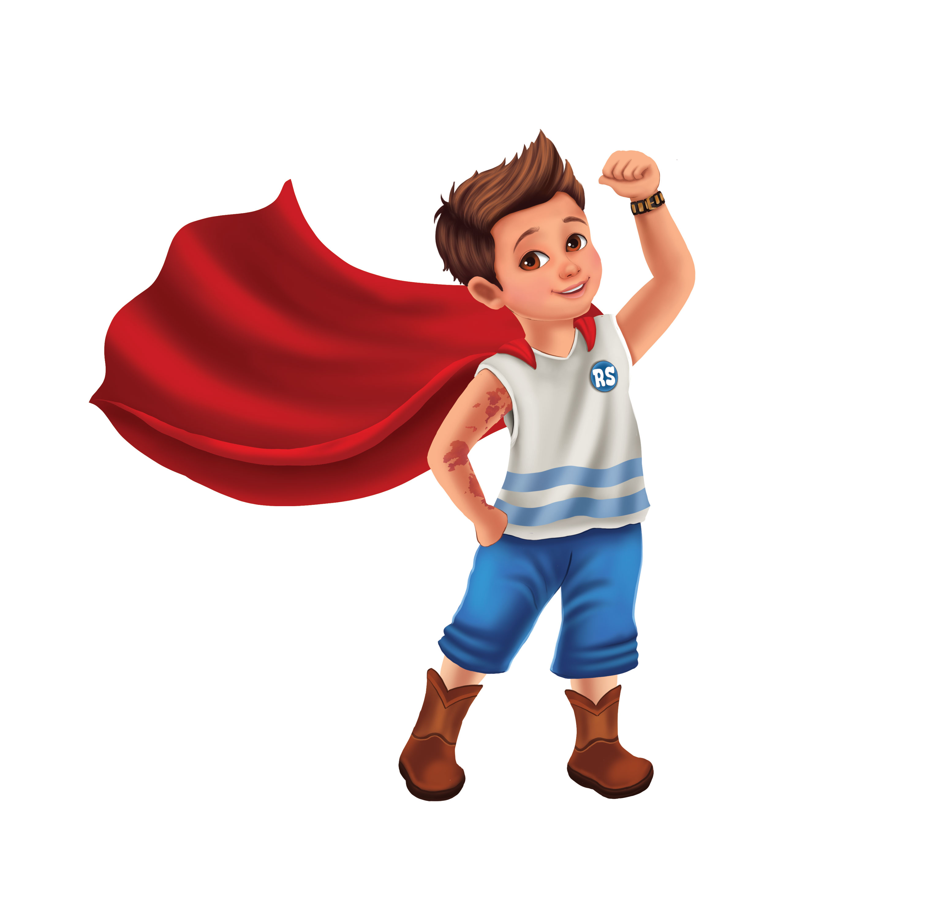 Rider wearing a cape